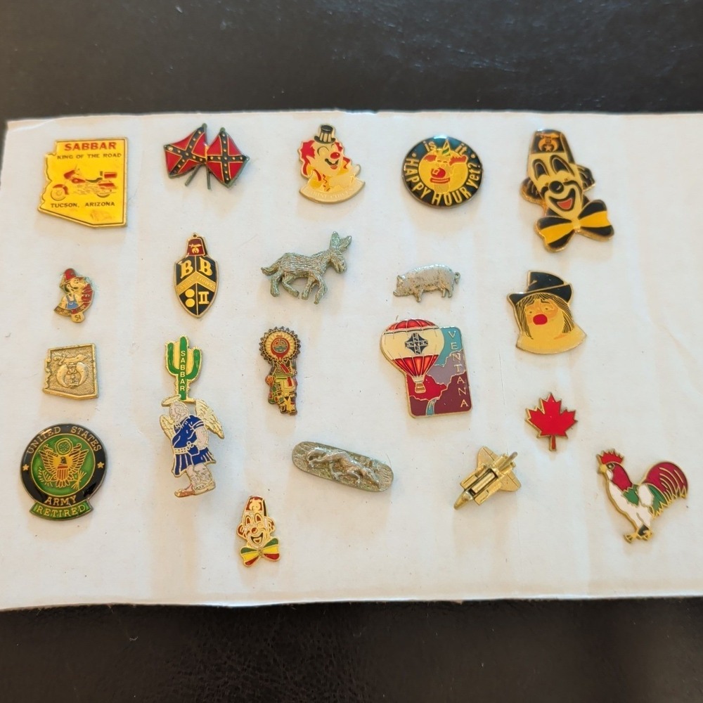 Lot Of 21 Hat / Lapel Pins Various Types Mostly Shriners READ